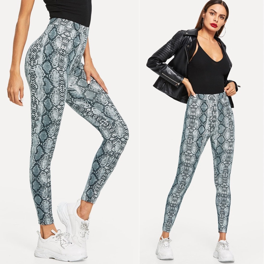 6 PACKS Soft Snakeskin Leggings